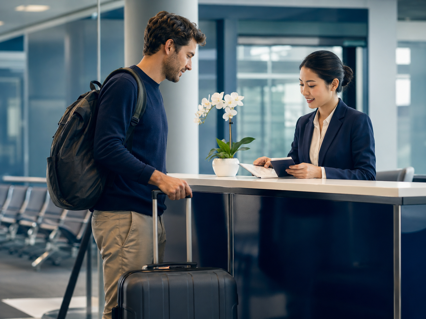 Vietnam GoEasy customer support specialist assisting a traveler